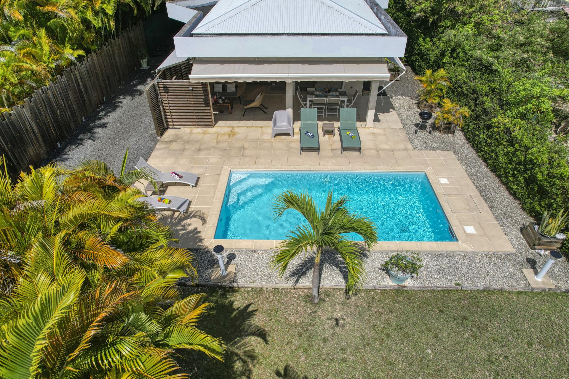 1.Location villa piscine proche plage Saint François Guadeloupe